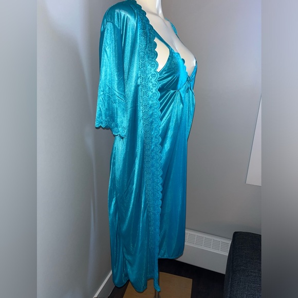 Night gown with Robe sleepwear nighties intimates - Picture 3 of 7